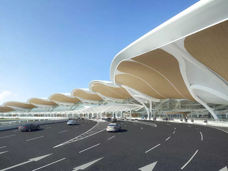 Teraskonstruktsioonide hoone lennujaama terminal